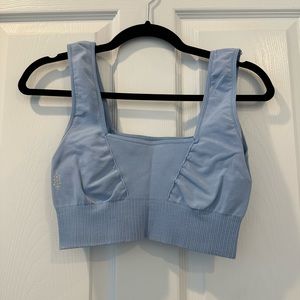 Free people movement Square Neck Good Karma Bra Light blue